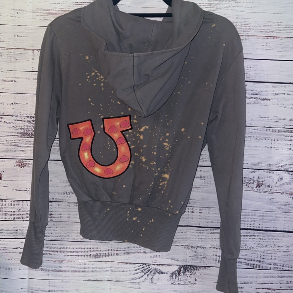 Primp Y2K Splatter Horseshoe zip-up Hoodie